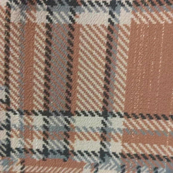 PatBO patchwork plaid wide straight leg English pants fall winter size 0 - Picture 4 of 7